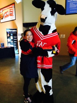 ANGELA AND A COW