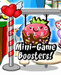 mini game boosters sign