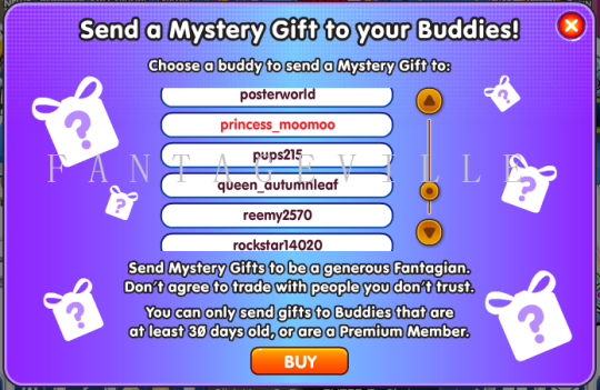 Send mystery gift